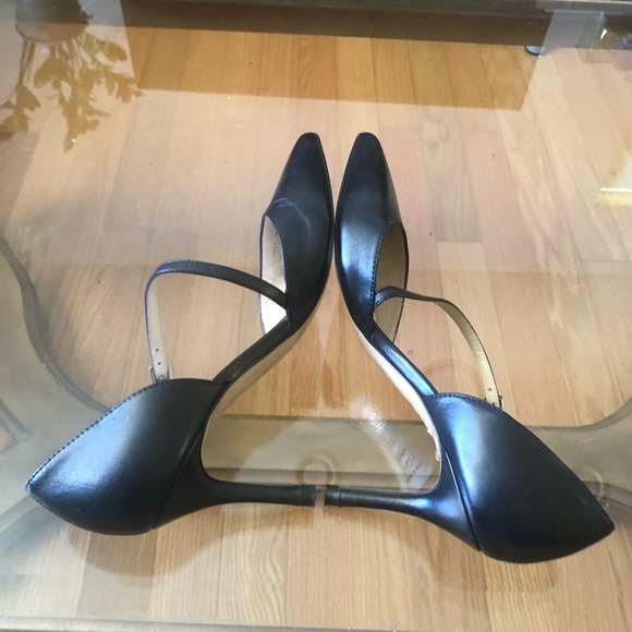 L.K. Bennette Black cross Strap Heels Size EU 37 - Picture 3 of 5